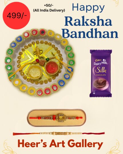 Rakhi With Dhaga Roli Chawal and Chocolate