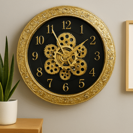 Golden Colour Wall Clock